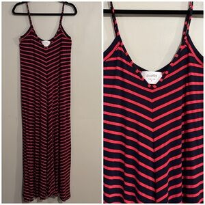 PUELLA Striped Soft Summer Maxi Dress Women's Size Large